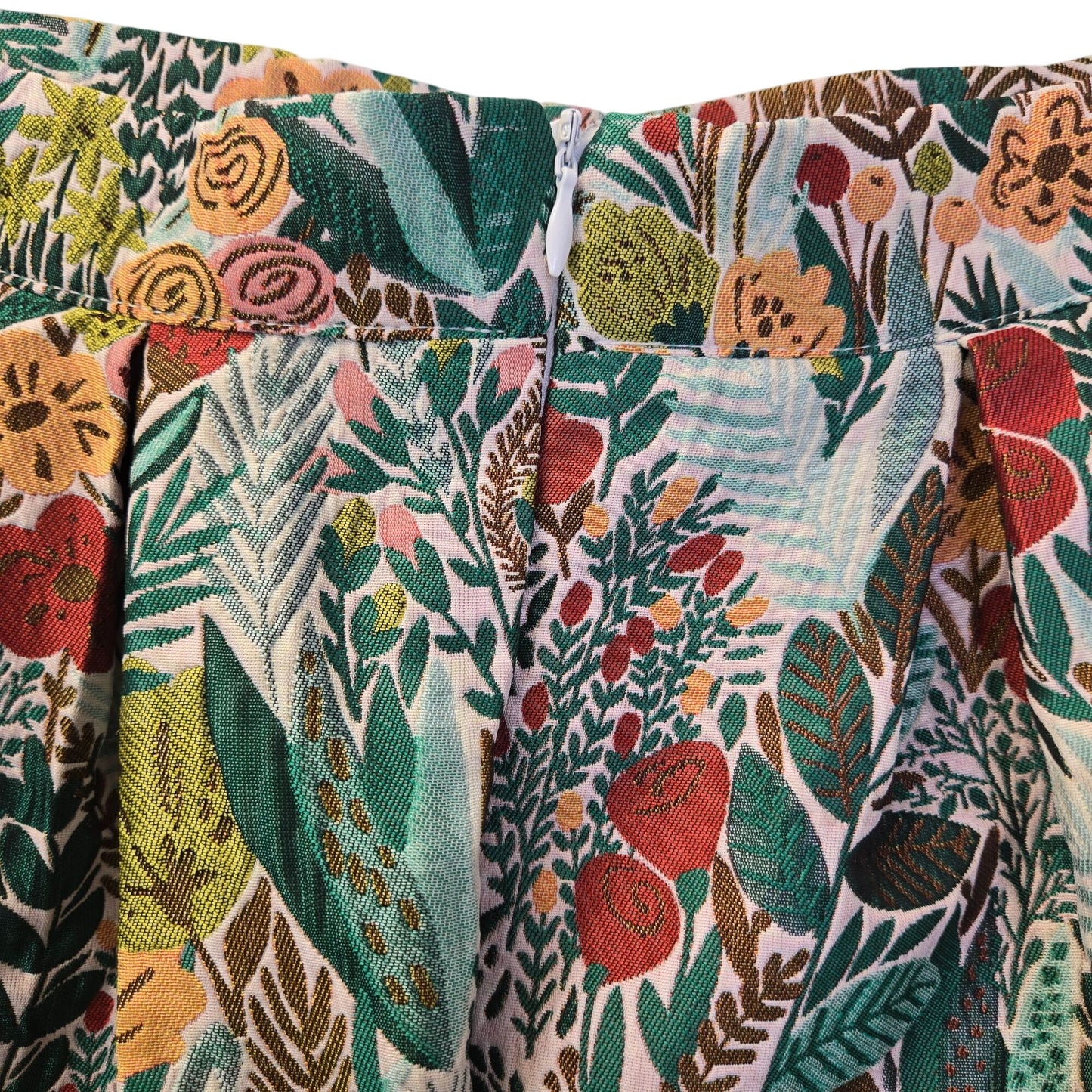 NWT Chicwish Anthropologie Spring Scenery Floral Jacquard Pleated Skirt Size 2XL