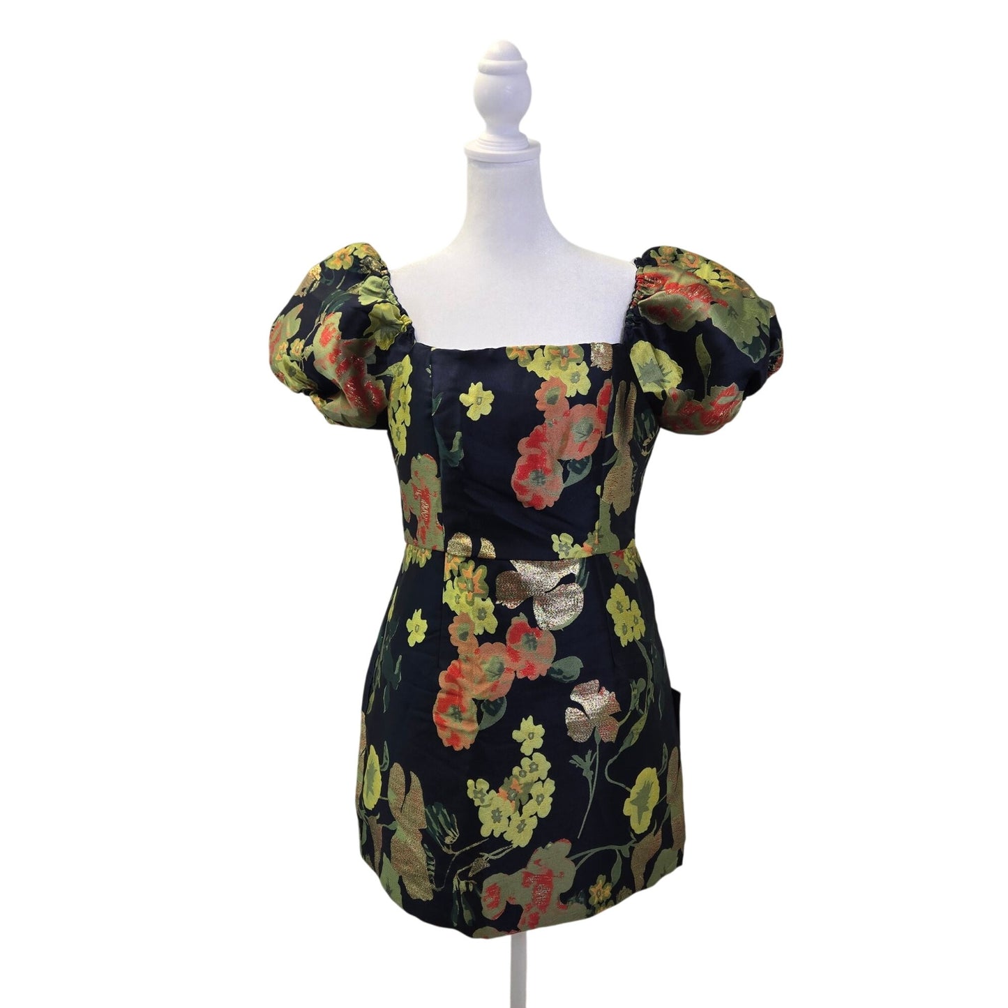 NWT Lulu's So Stunning Puff Sleeve Jacquard Mini Dress Size Medium