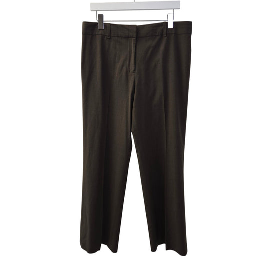 Ann Taylor Wool Blend Chocolate Brown Trouser Pants Size 12