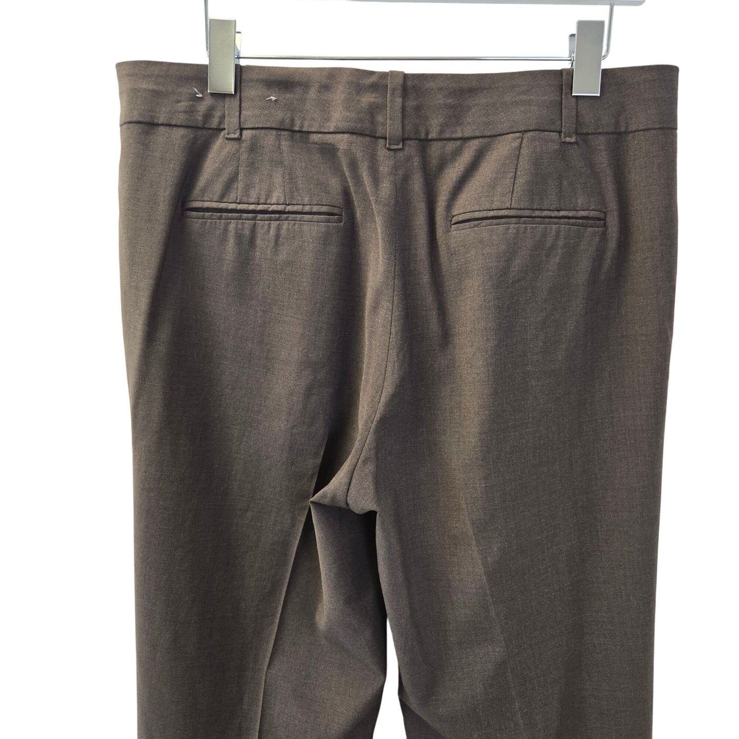 Ann Taylor Wool Blend Chocolate Brown Trouser Pants Size 12