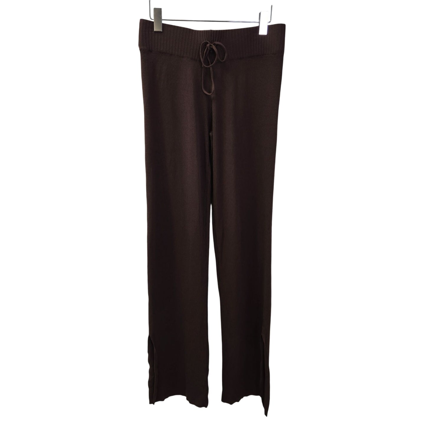 NWOT I.AM.GIA Ribbed Knit Pull On Split Hem Flare Pants Size Medium