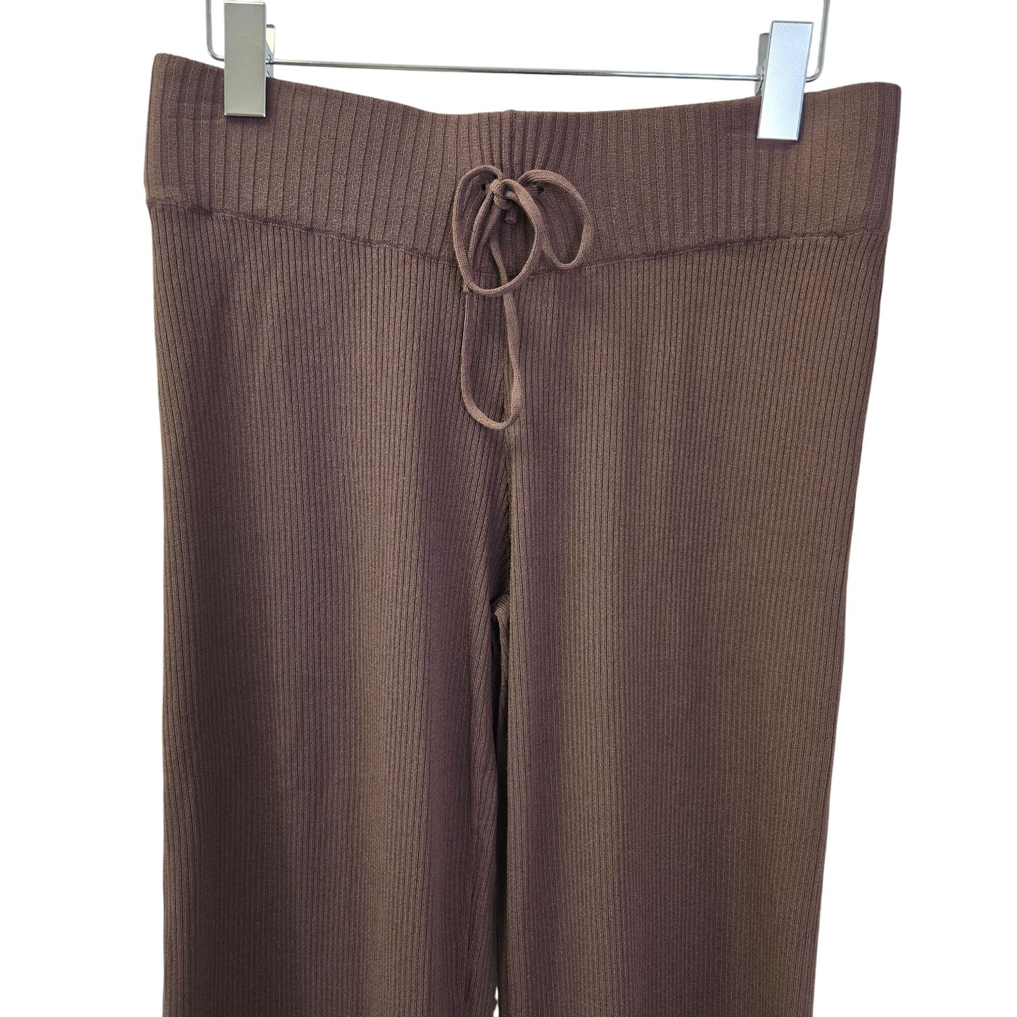 NWOT I.AM.GIA Ribbed Knit Pull On Split Hem Flare Pants Size Medium