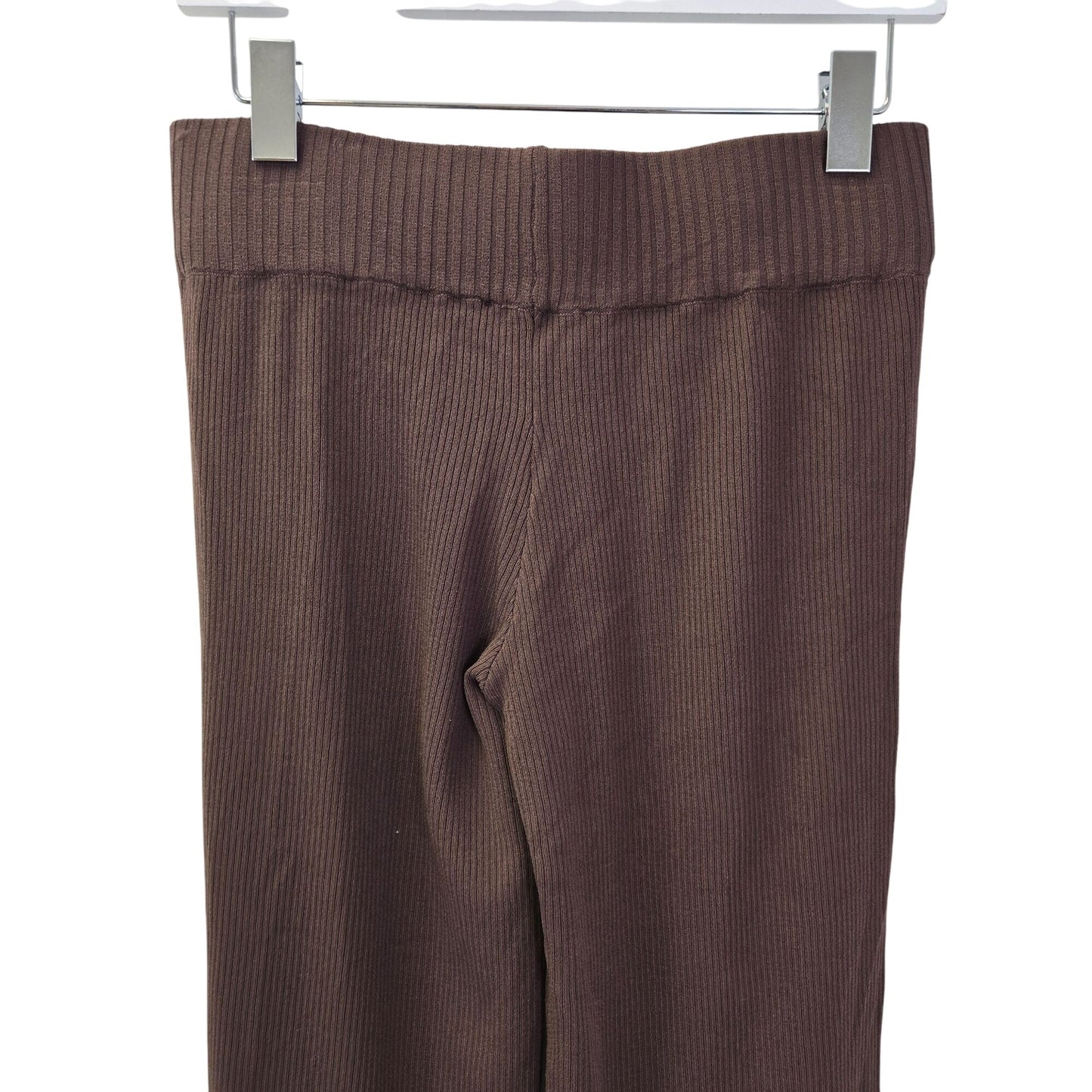 NWOT I.AM.GIA Ribbed Knit Pull On Split Hem Flare Pants Size Medium