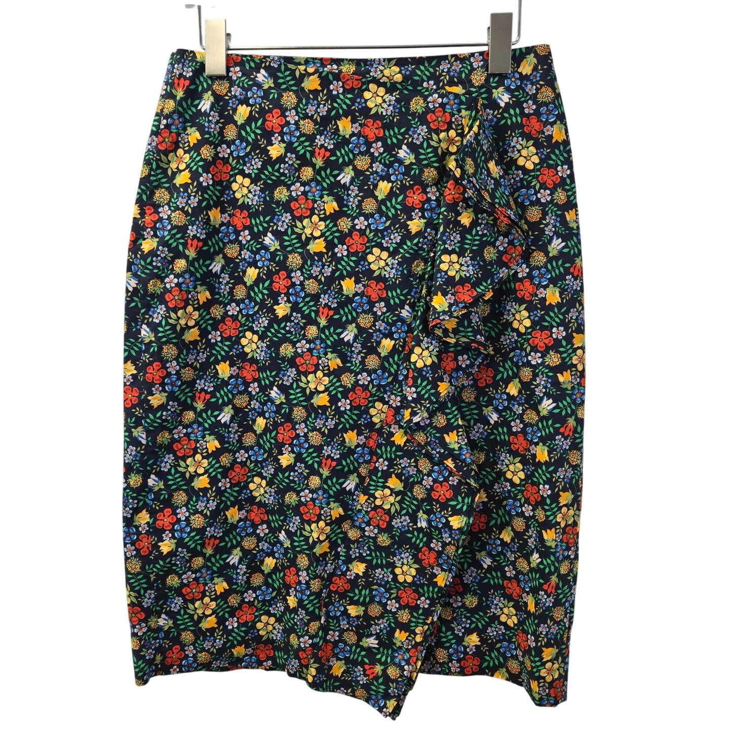 Liberty Art Fabrics for J. Crew Floral Edenham Ruffle Envelope Skirt Size 6