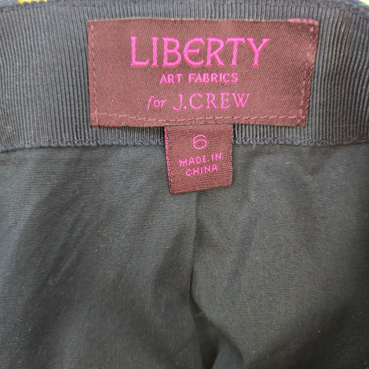 Liberty Art Fabrics for J. Crew Floral Edenham Ruffle Envelope Skirt Size 6