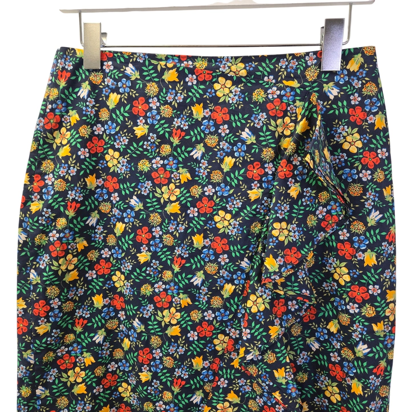 Liberty Art Fabrics for J. Crew Floral Edenham Ruffle Envelope Skirt Size 6