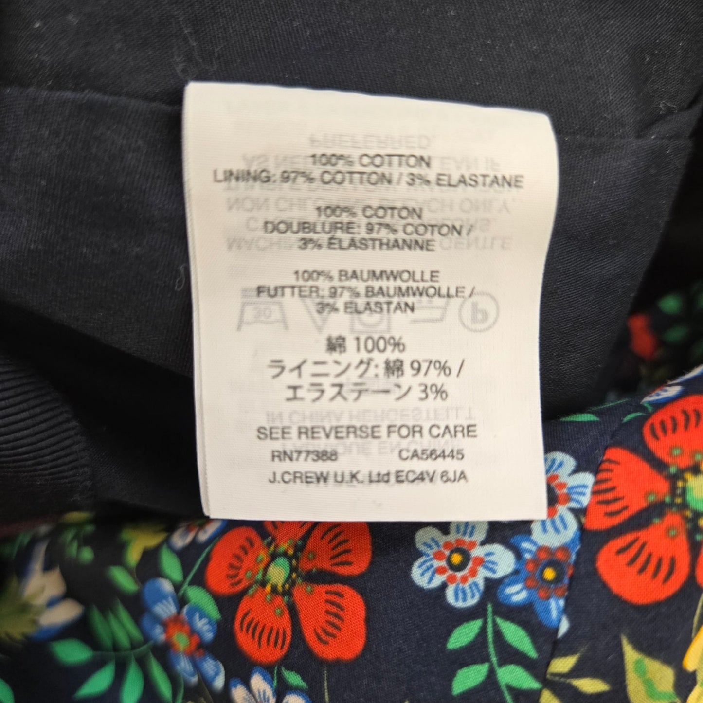 Liberty Art Fabrics for J. Crew Floral Edenham Ruffle Envelope Skirt Size 6