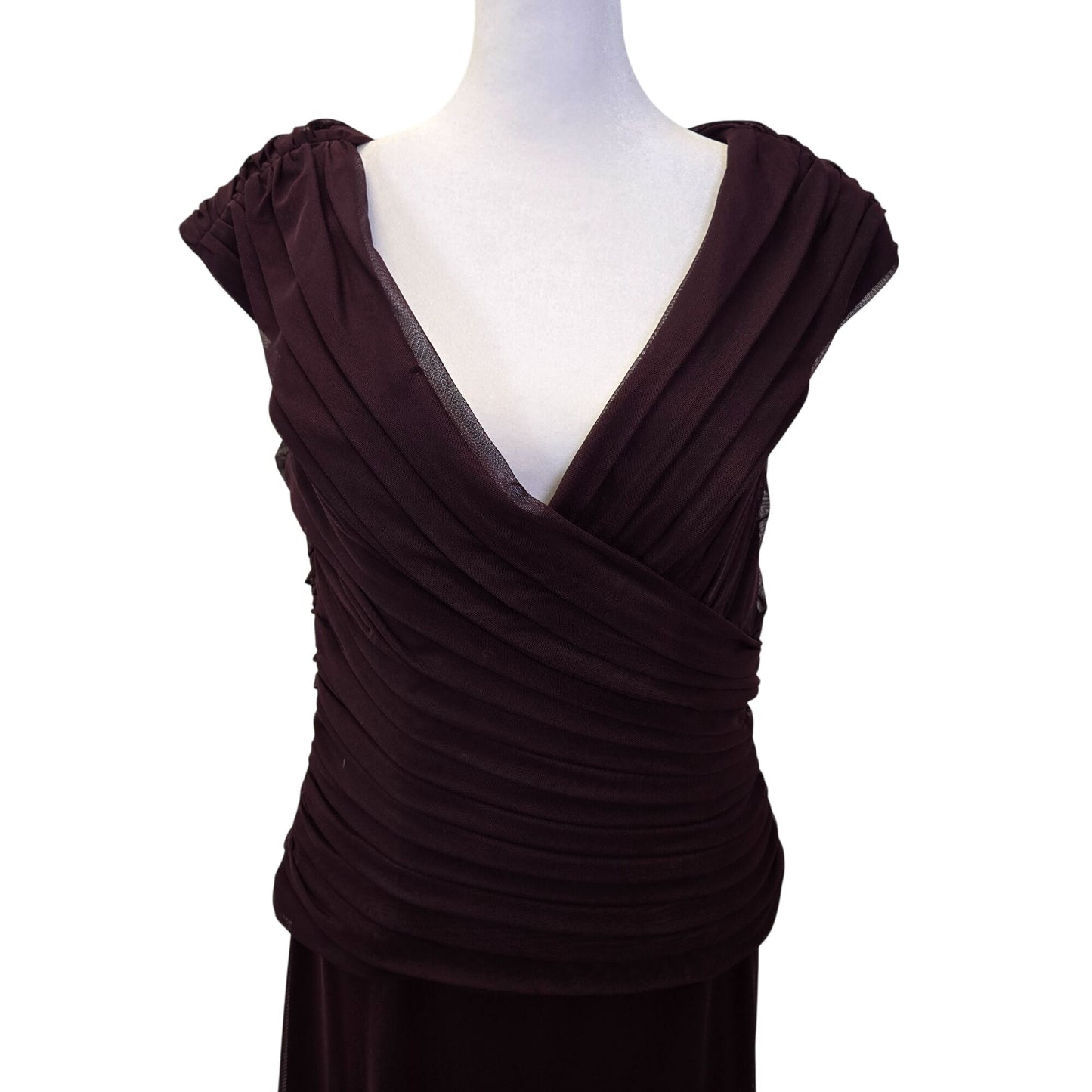 Alex Evenings Ruched and Pleated Special Occasion Dress Size 12