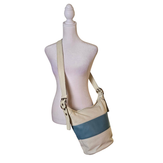 Coach Factory Vintage Rugby Stripe Leather Bucket Shoulder Bag