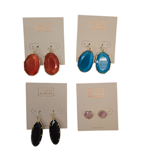 NWT 14th & Union Bundle of 4 Pair of Multicolor Earrings