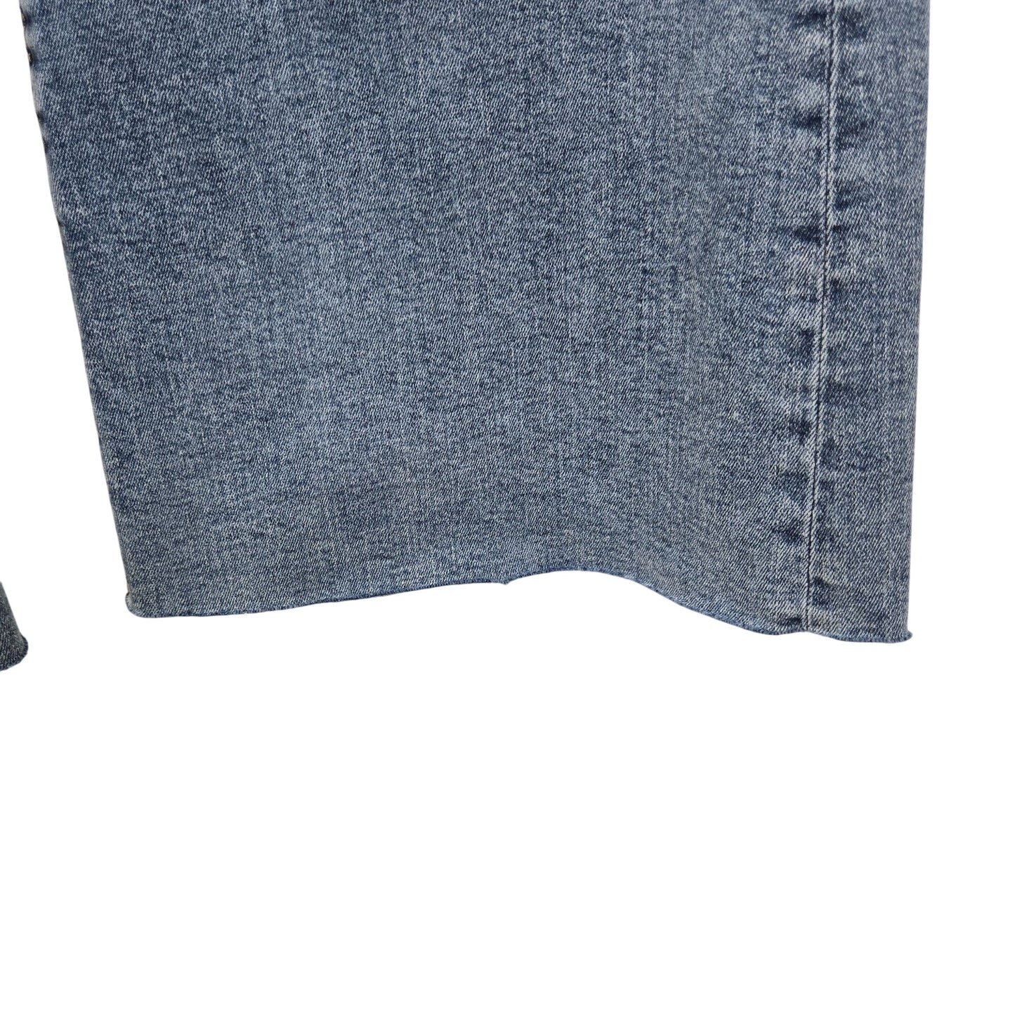 Good American Good Legs Flare Wide-Leg Raw Hem Jeans Size 30