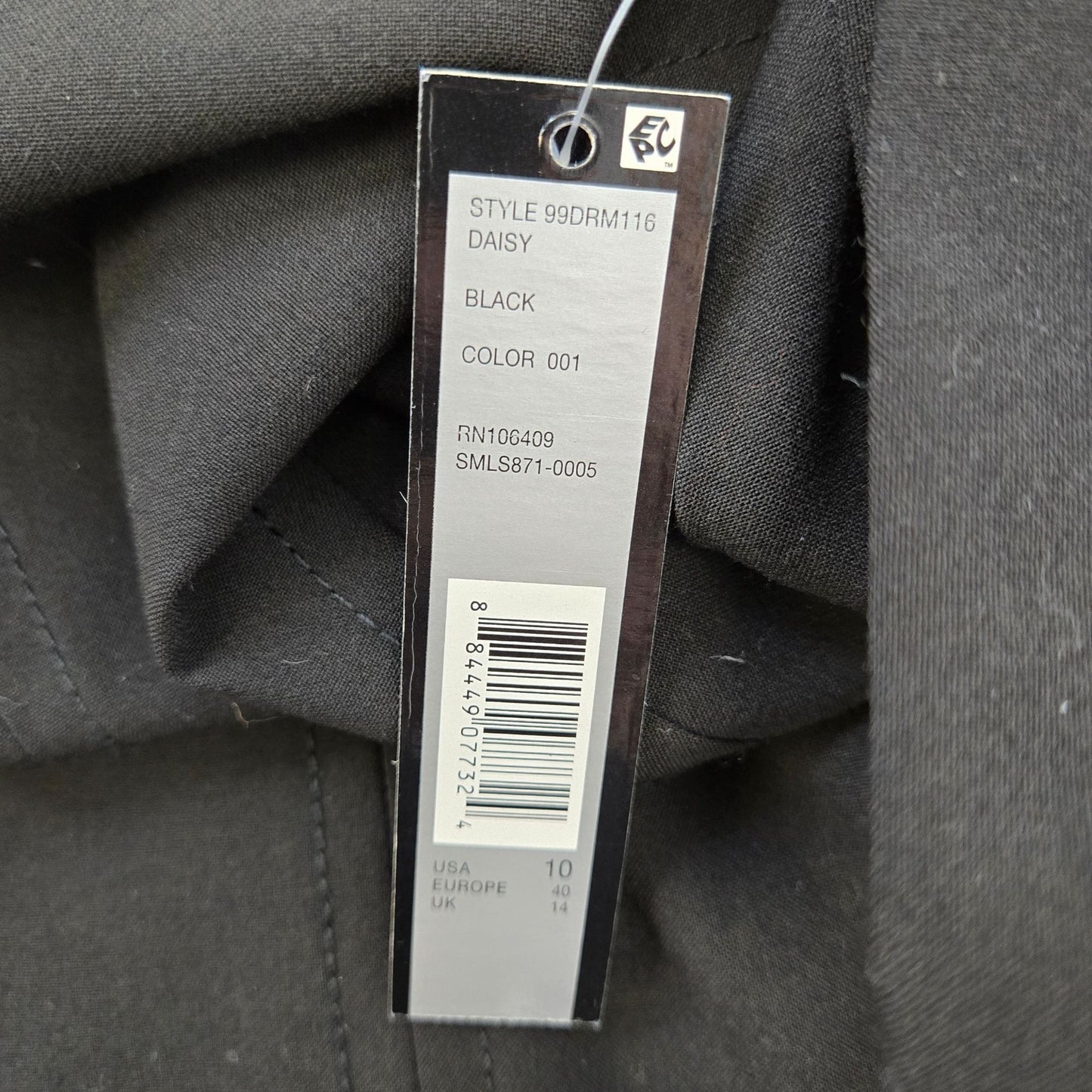 NWT Tahari Daisy Little Black Shift Dress with Pockets Size 10