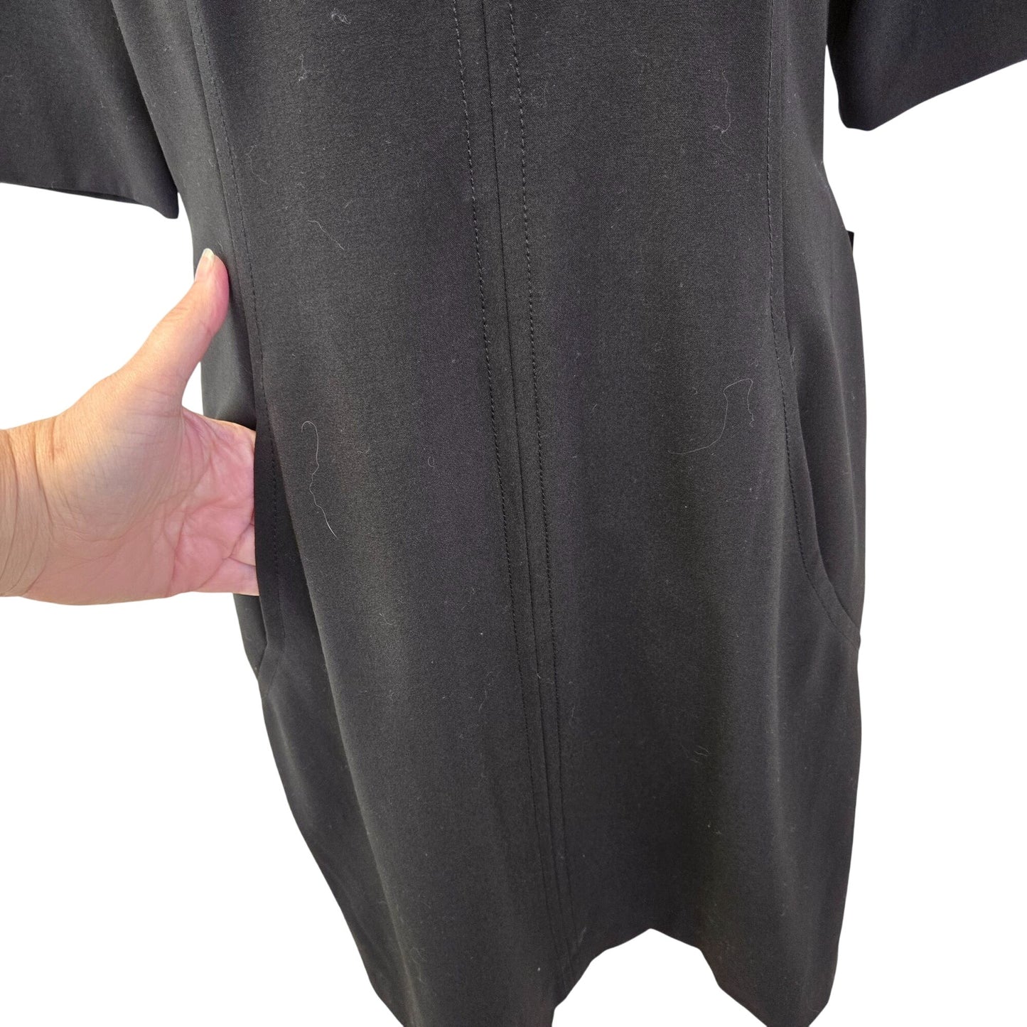 NWT Tahari Daisy Little Black Shift Dress with Pockets Size 10