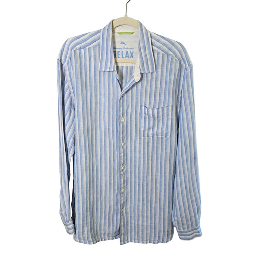 Tommy Bahama Relax 100% Linen Button Down Shirt Size XL
