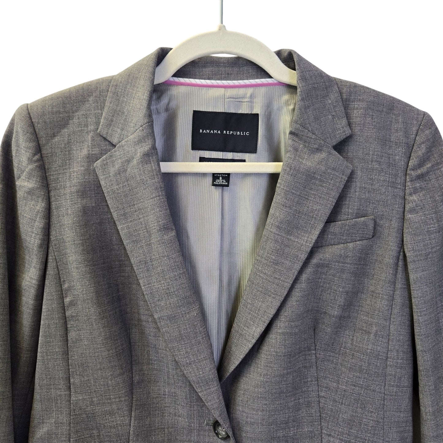 Banana Republic Wool Blend Two Button Blazer Jacket Size 6