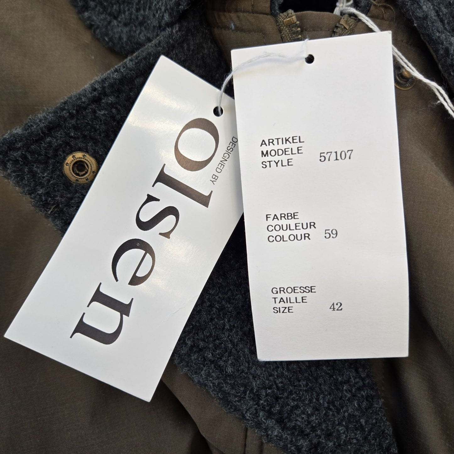 NWT Olsen Sherpa Fleece Lined Utility Barn Jacket Size 42/US XL/2XL