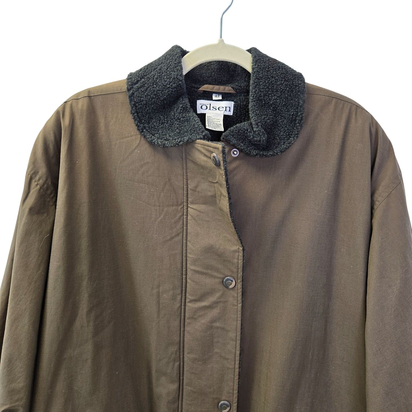 NWT Olsen Sherpa Fleece Lined Utility Barn Jacket Size 42/US XL/2XL