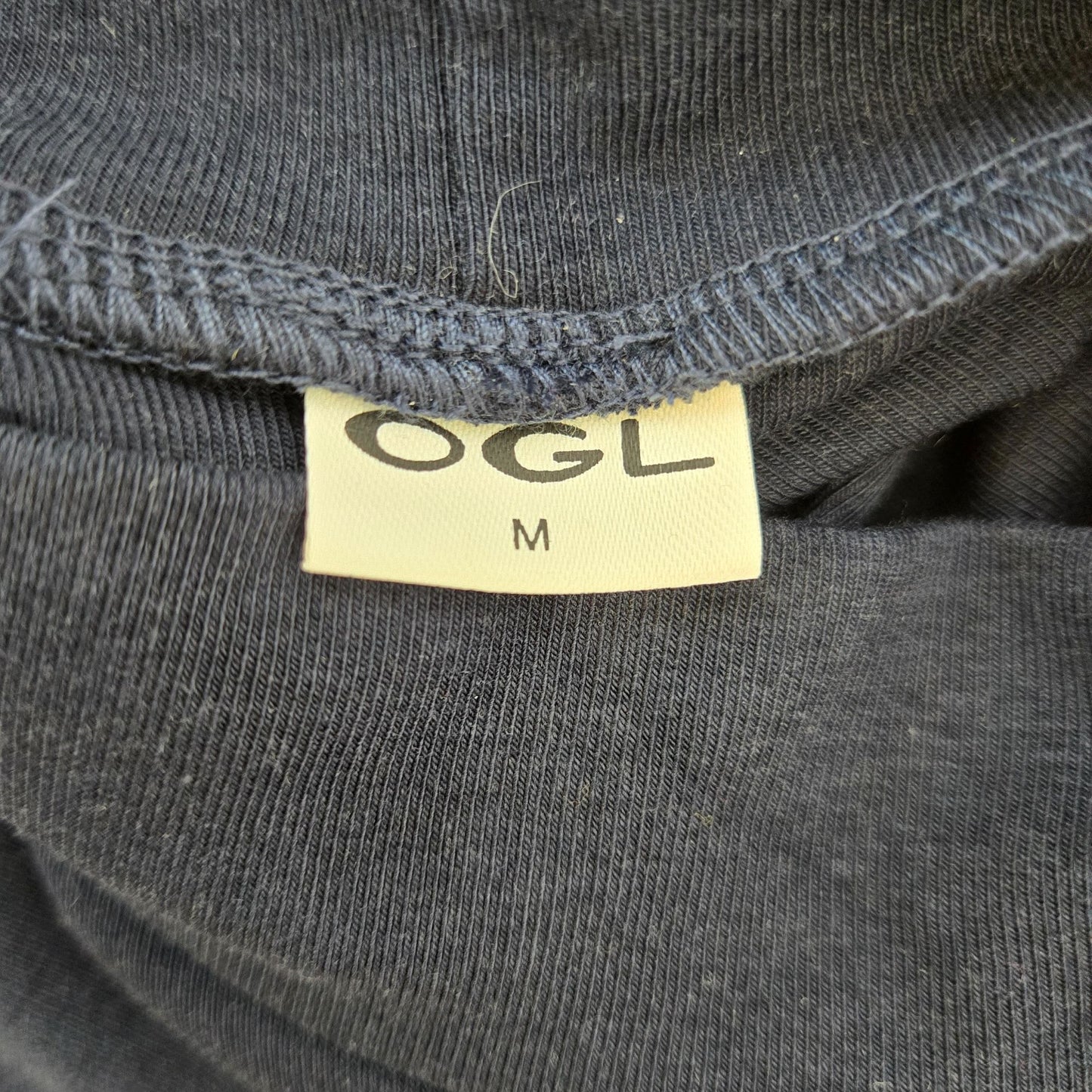 NWOT OGL Stretch Cotton Mockneck Elbow Length Sleeve Ruched Midi Dress Size Medium