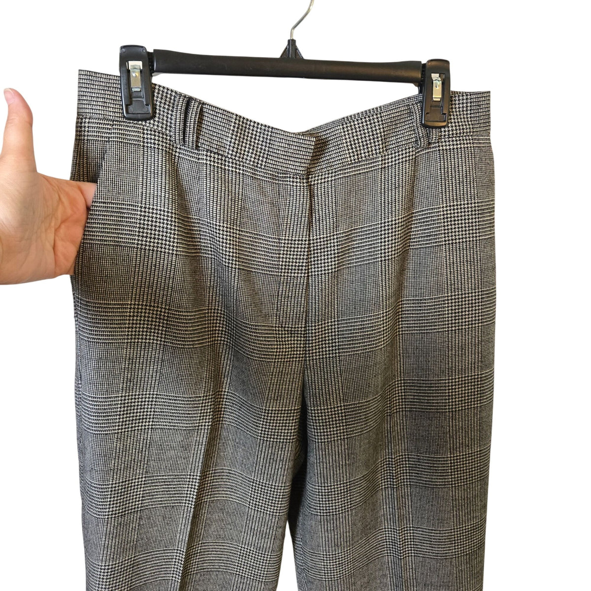 Talbots Petites Wool Glen Plaid Trouser Pants Size 12 Petite