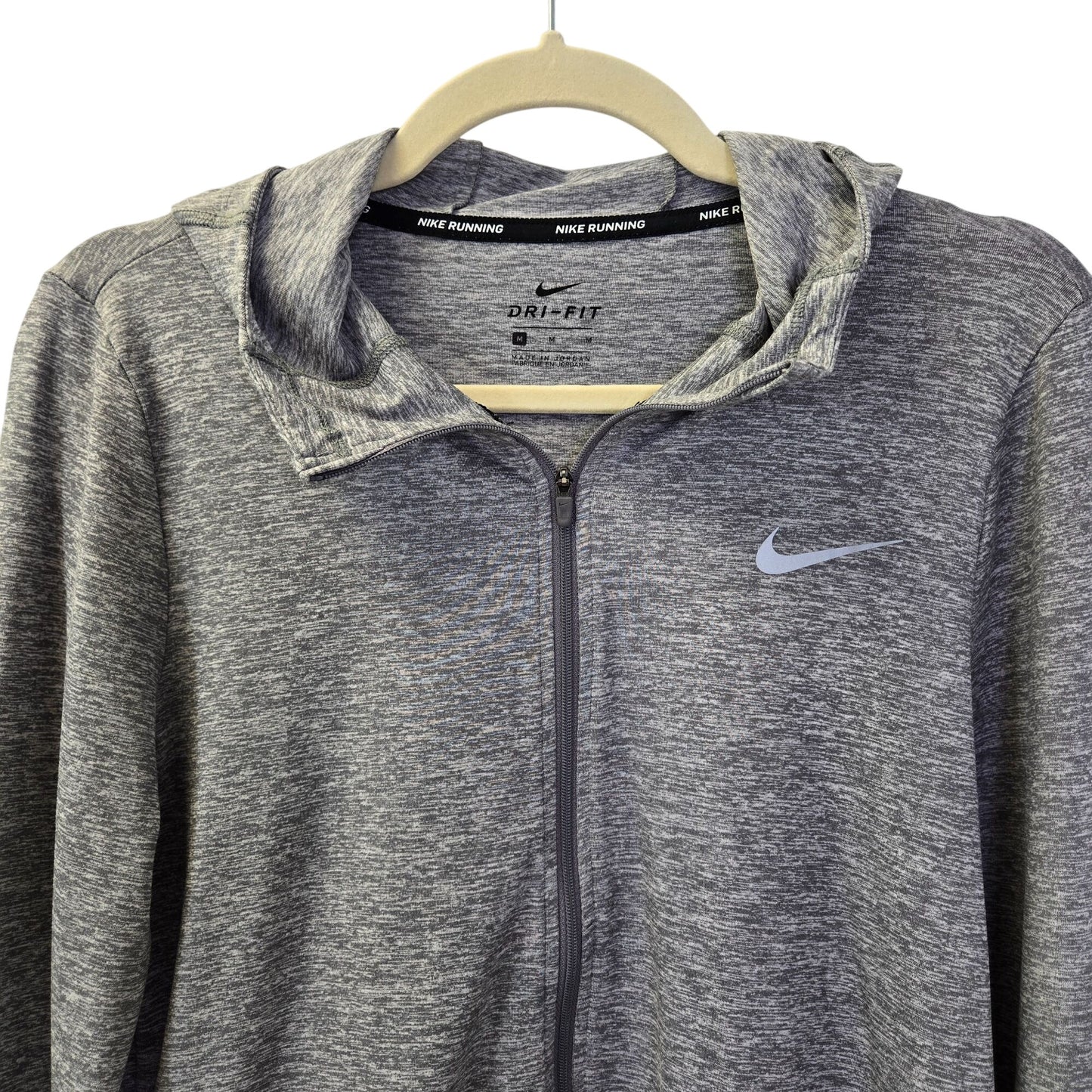 Nike Running Dri-Fit Lightweight Hooded Full Zip Activewear Jacket Size Medium