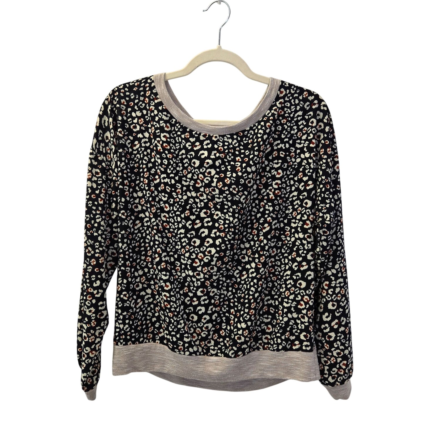 Anthropologie Sunday in Brooklyn Leopard Print Crewneck Blouse Size Small