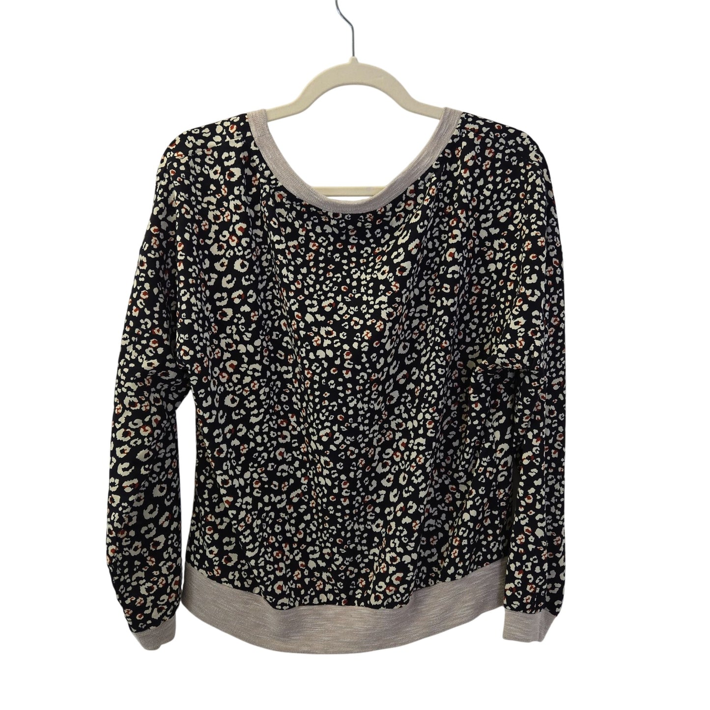 Anthropologie Sunday in Brooklyn Leopard Print Crewneck Blouse Size Small