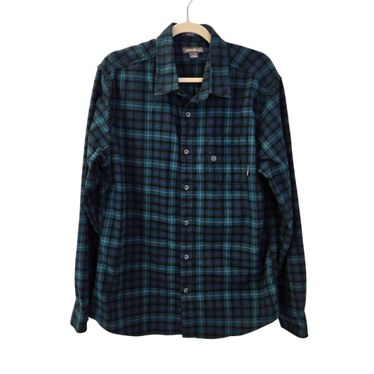 NWOT Eddie Bauer Class Fit Plaid Flannel Button Down Shirt Size Large