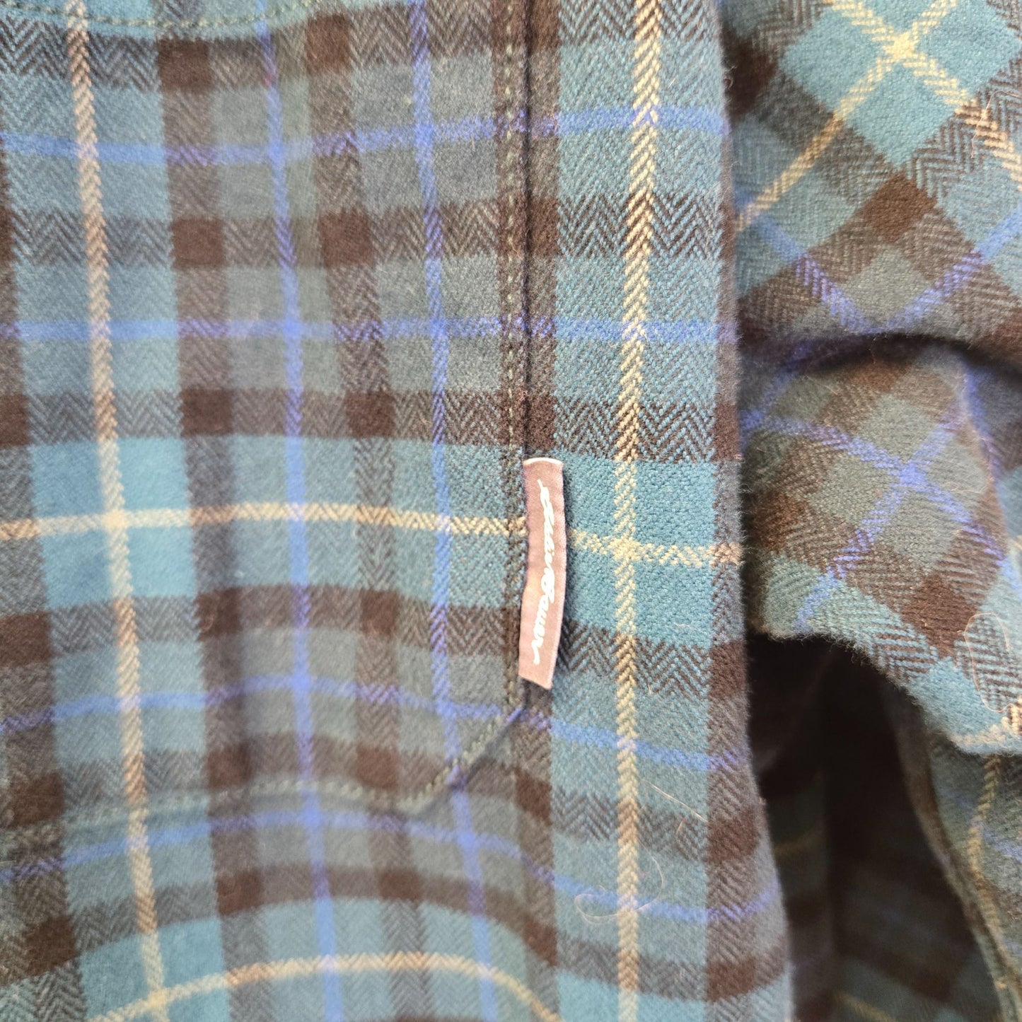NWOT Eddie Bauer Class Fit Plaid Flannel Button Down Shirt Size Large