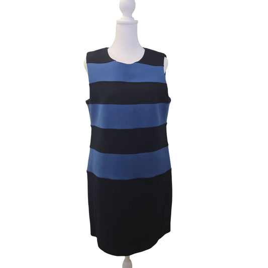 Theory Colorblock Sleeveless Shift Dress Size 12