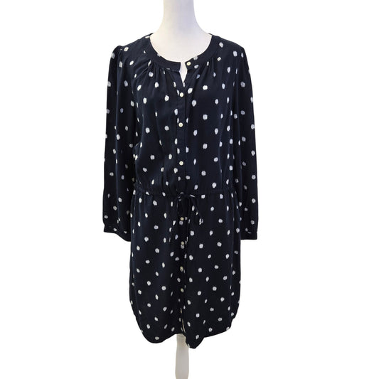 NWT Loft 100% Rayon Tie Waist Shirt Dress Size Medium