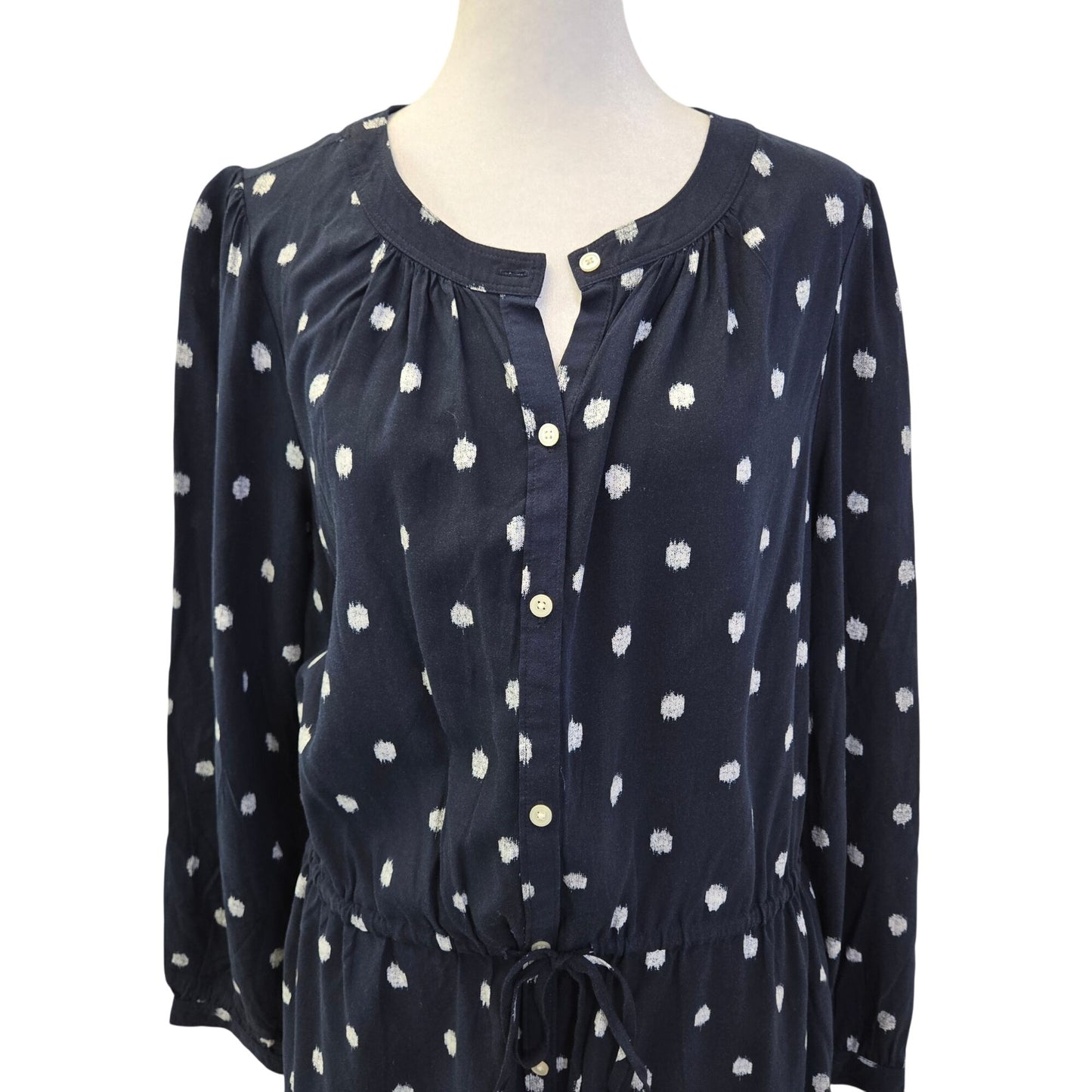 NWT Loft 100% Rayon Tie Waist Shirt Dress Size Medium