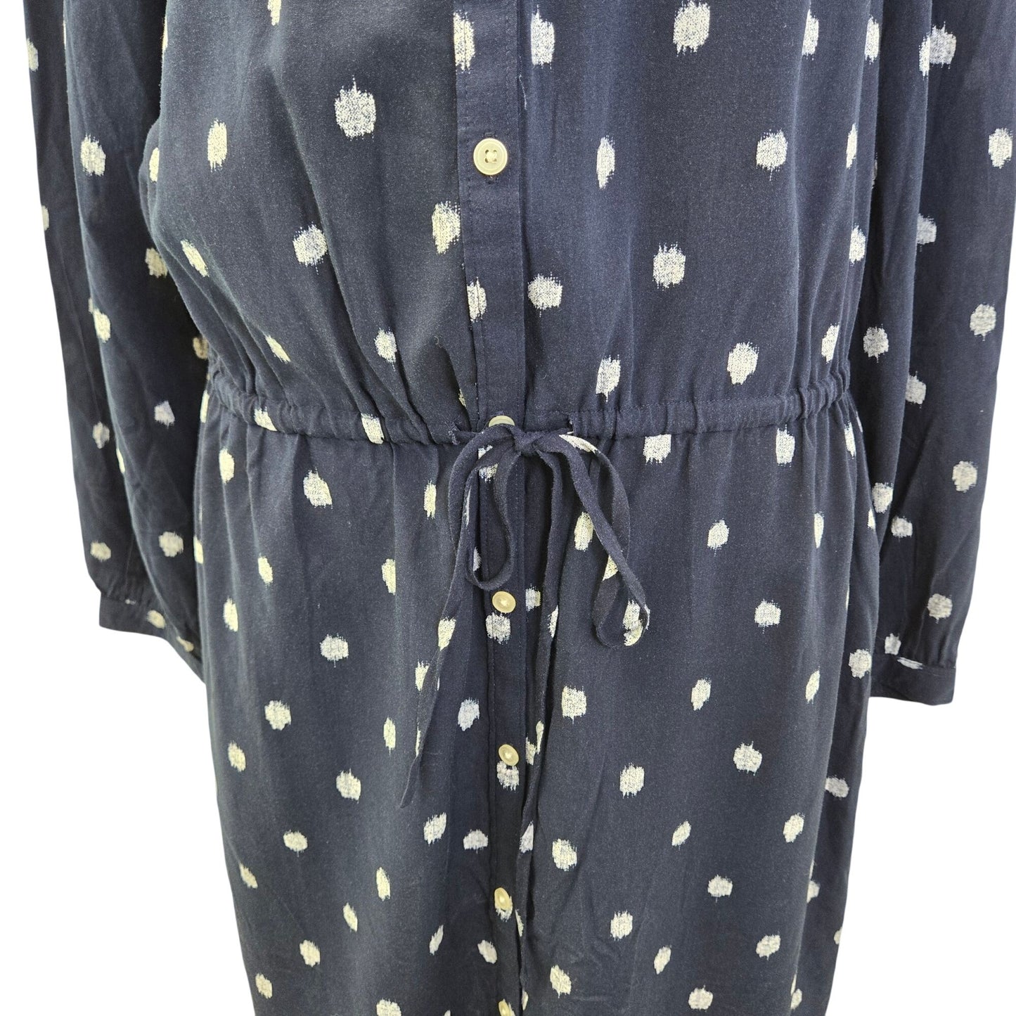 NWT Loft 100% Rayon Tie Waist Shirt Dress Size Medium