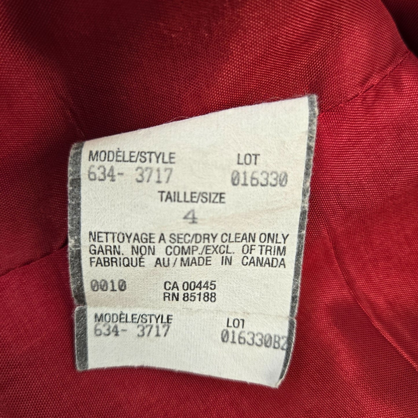 Louben Vintage Three Button Pinstripe Blazer Jacket Size 4