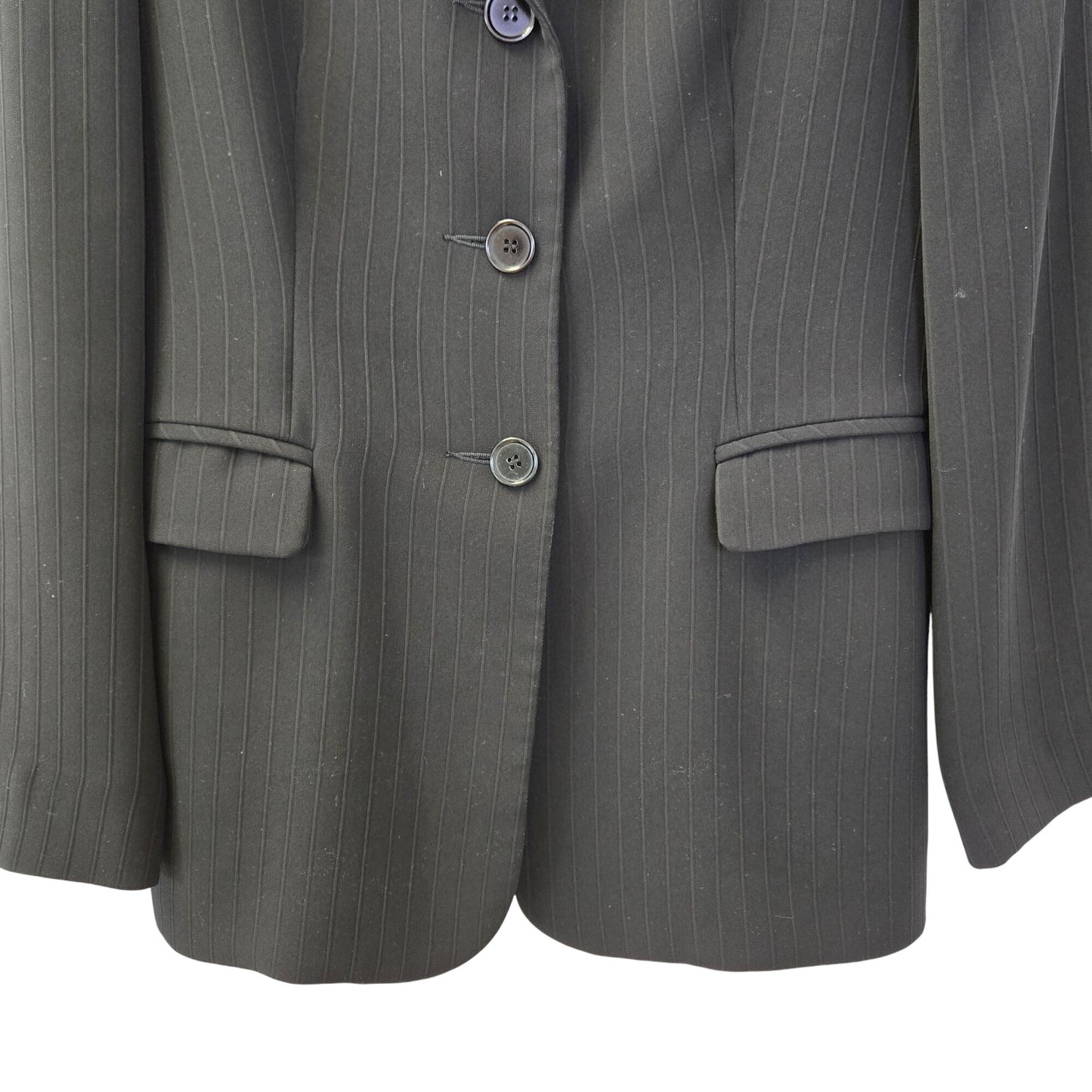Louben Vintage Three Button Pinstripe Blazer Jacket Size 4