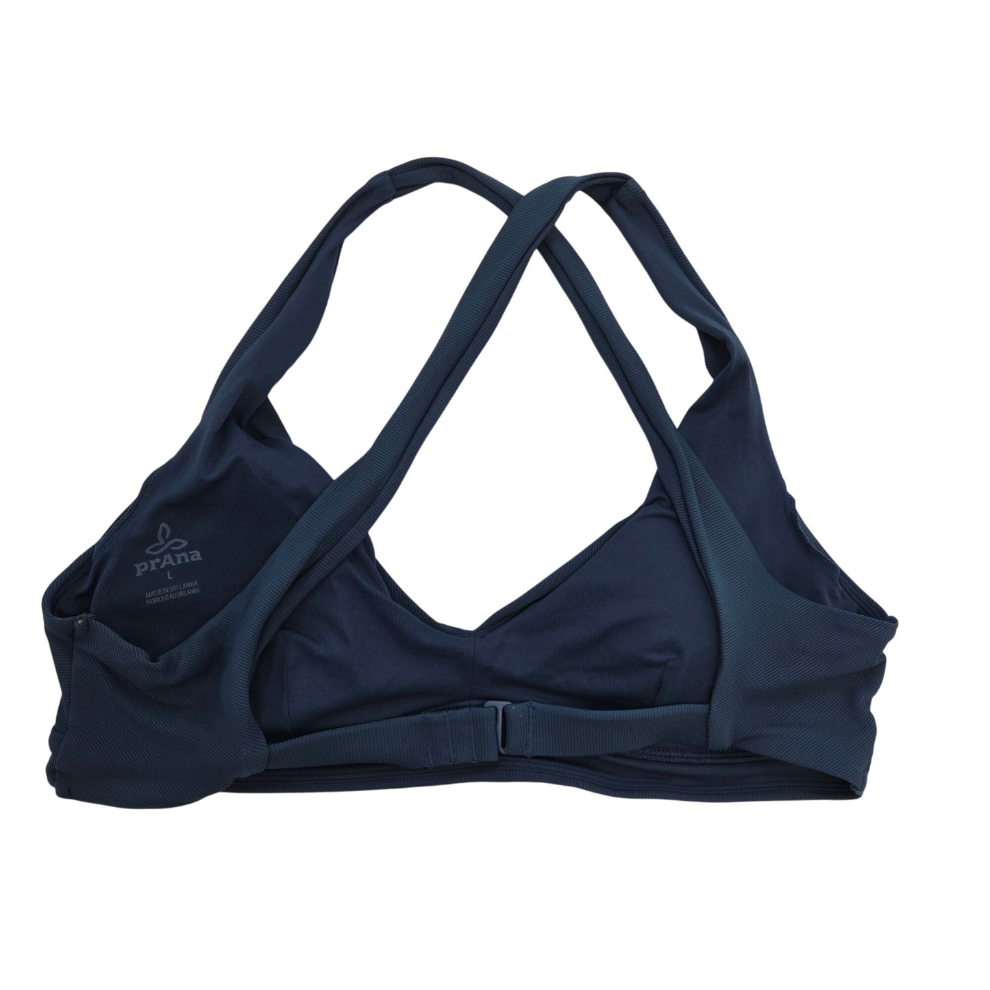 Prana Ribbed Criss-Cross Sports Bra Size Large