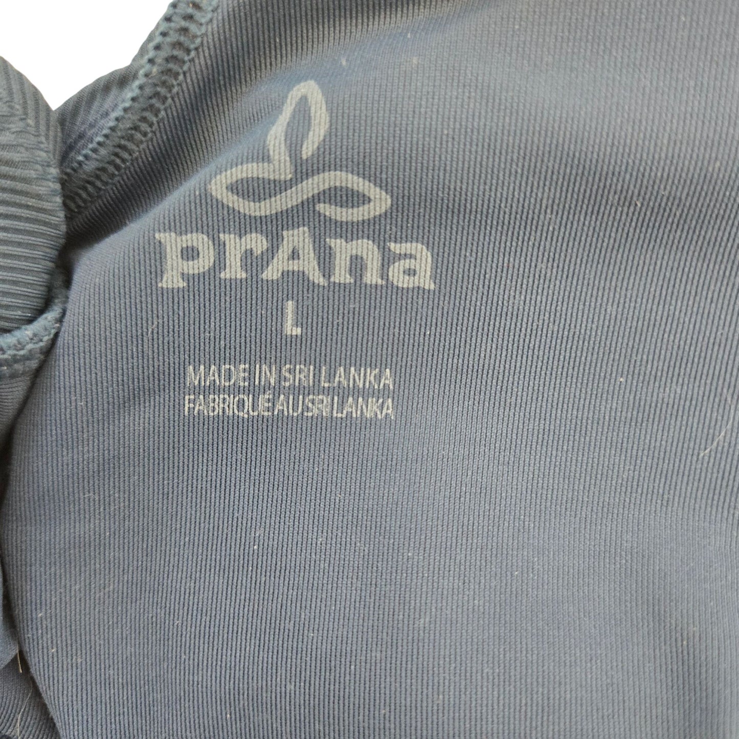 Prana Ribbed Criss-Cross Sports Bra Size Large