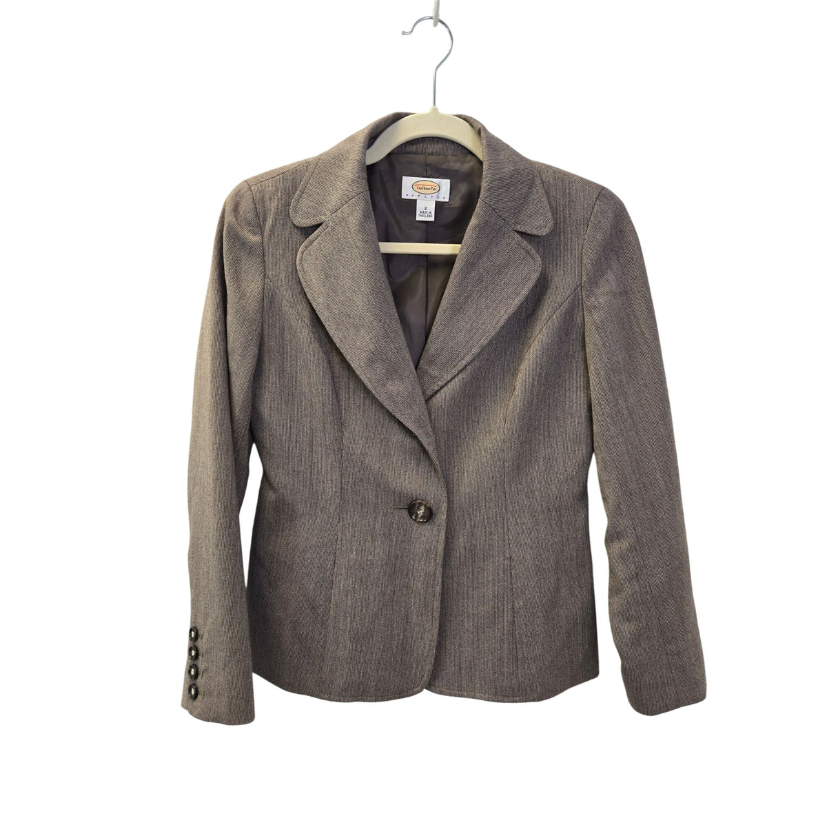 Talbots 100% Wool Two Button Blazer Jacket Size 2 Petite