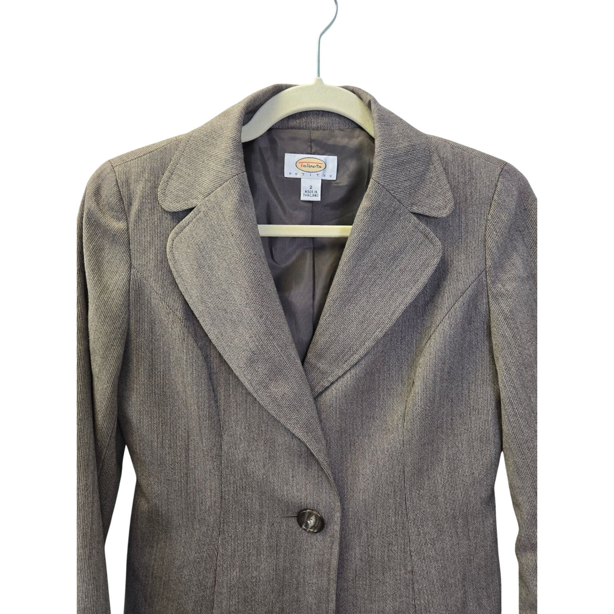 Talbots 100% Wool Two Button Blazer Jacket Size 2 Petite