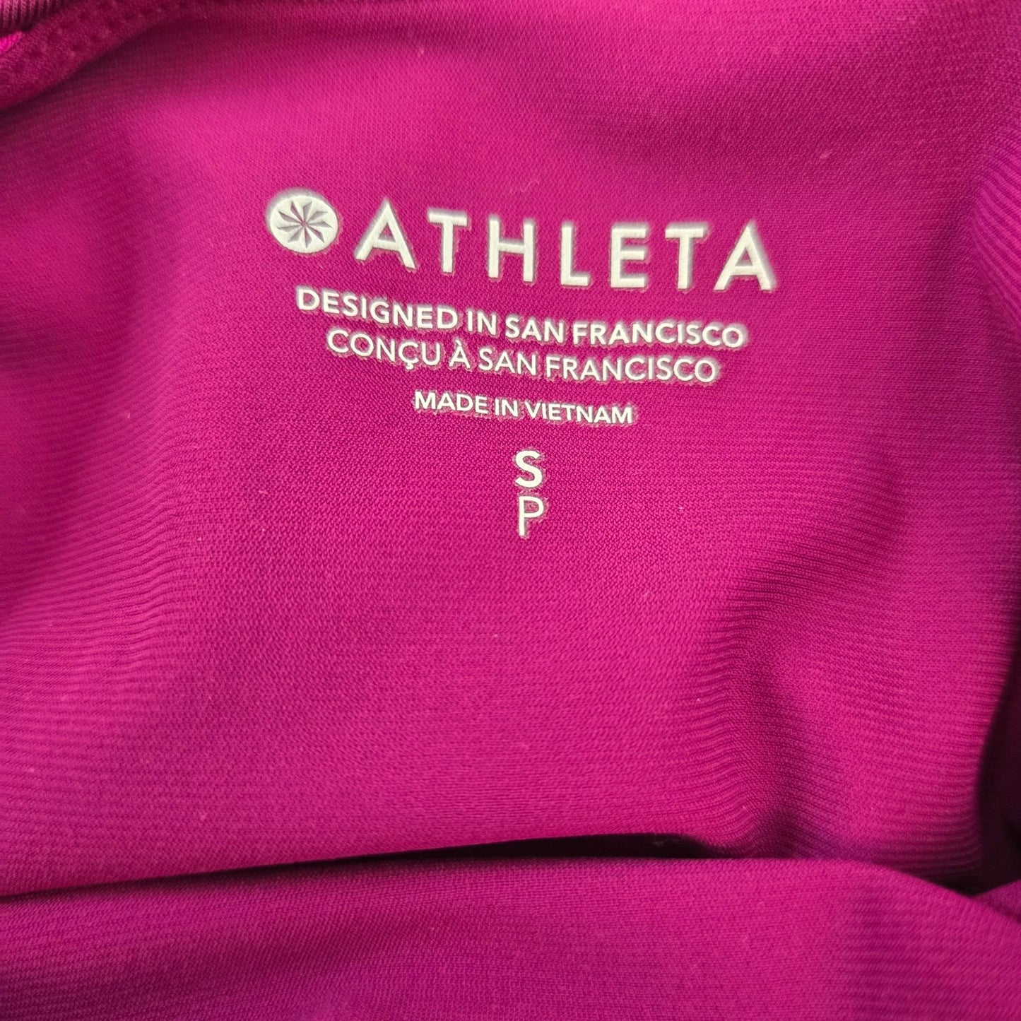 Athleta Coastline One Piece Swimsuit Fuchsia Magenta Colorblock Size Small