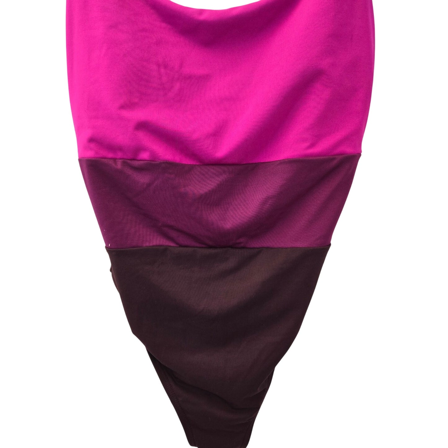 Athleta Coastline One Piece Swimsuit Fuchsia Magenta Colorblock Size Small