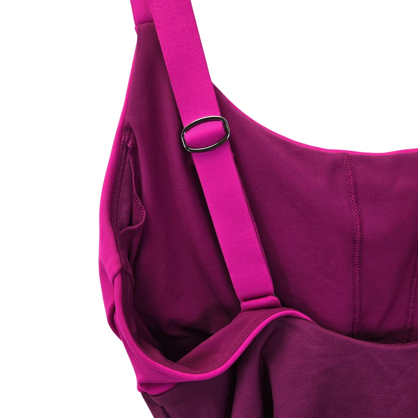 Athleta Coastline One Piece Swimsuit Fuchsia Magenta Colorblock Size Small