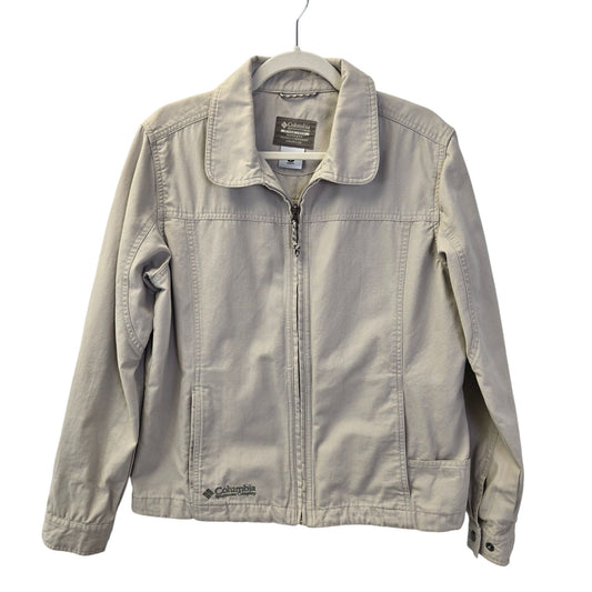 Columbia Stonewashed Granite Cloth Canvas Full Zip Jacket Size Large