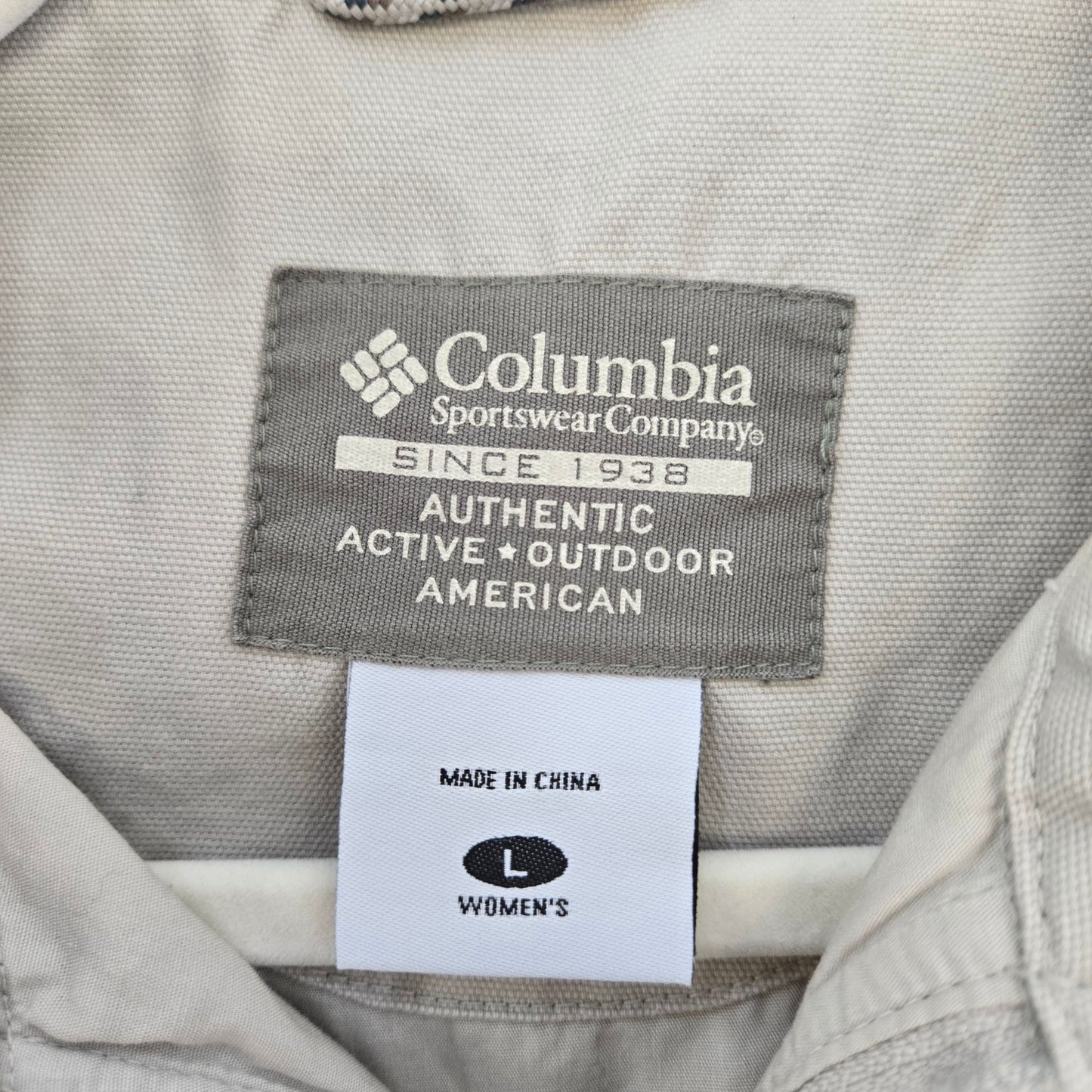 Columbia Stonewashed Granite Cloth Canvas Full Zip Jacket Size Large