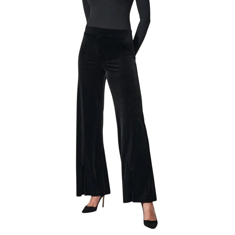 Spanx Crushed Velvet Split Hem Wide Leg Pants Size Small