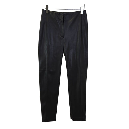 Ann Taylor Vegan Leather High Rise Split Zipper Hem Pants Size 2 Petite
