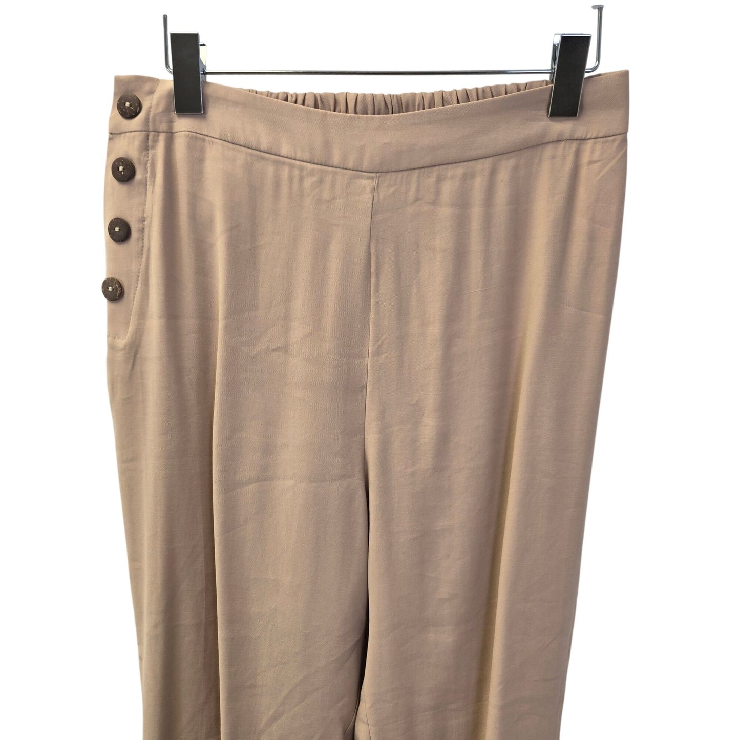 NWT BCBGeneration Tapered High Rise Trouser Pants in Sand Size Small