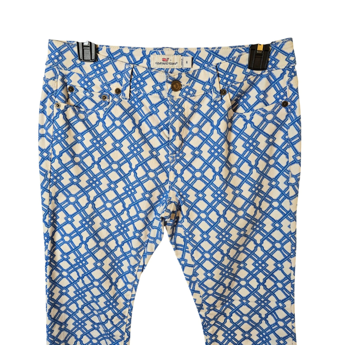 Vineyard Vines Lattice Print Skinny Jeans Size 6