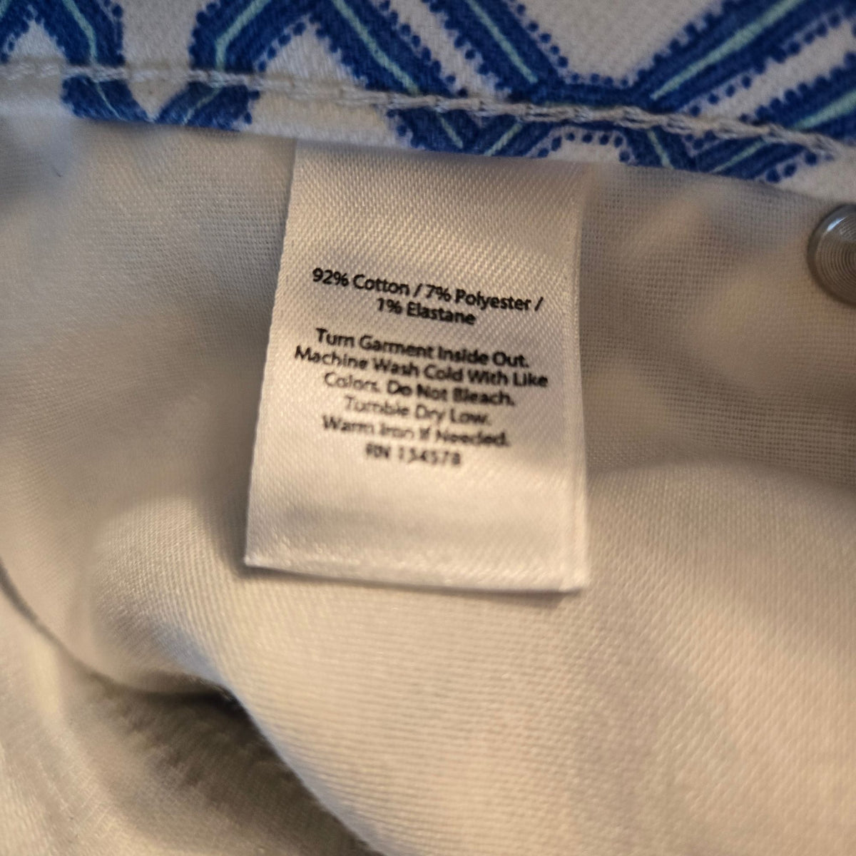Vineyard Vines Lattice Print Skinny Jeans Size 6