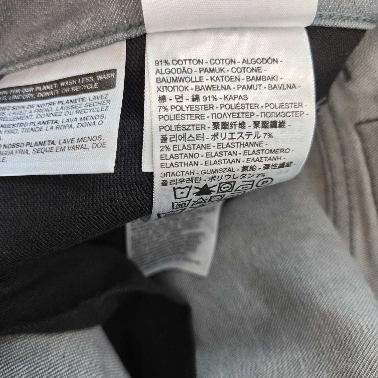 Levi's 511 Straight Leg Gray Jeans Size 34x30