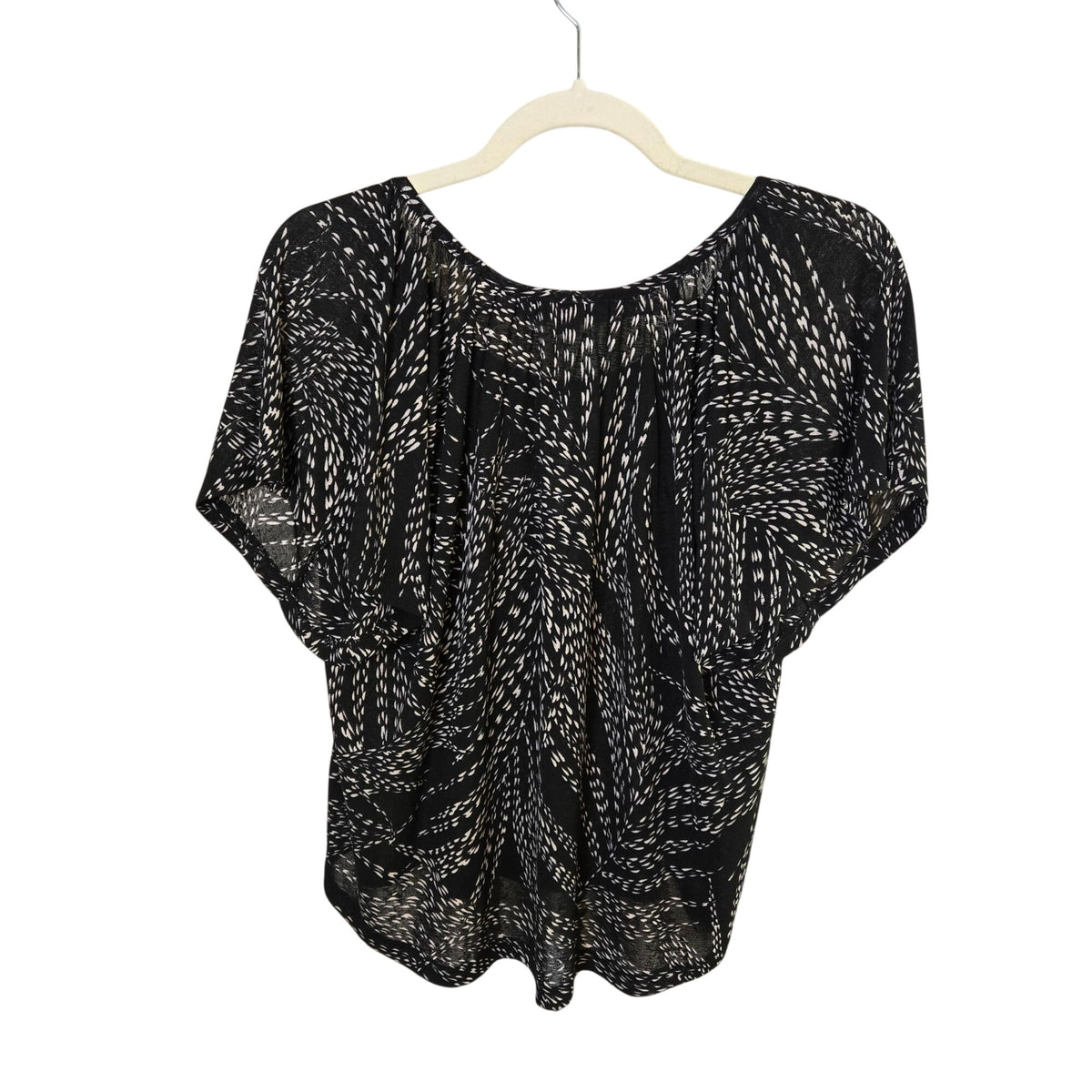 NWT Loft Wheat Print Flutter Short Sleeve Blouse Size Small